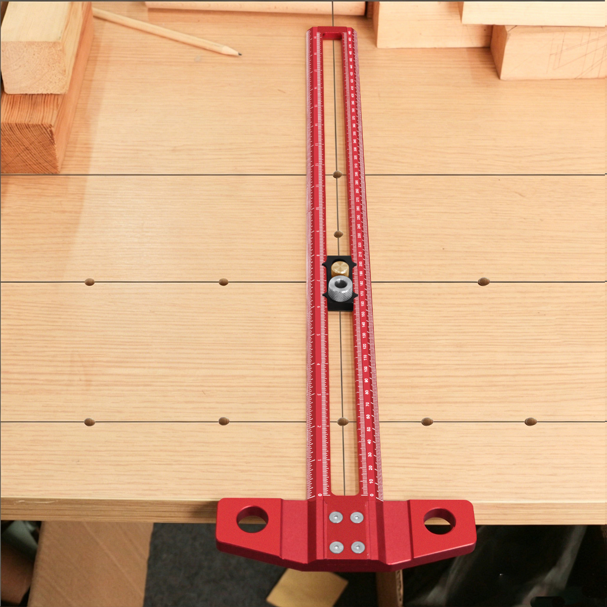 Woodworking Classes - 목공용 T-스퀘어 마킹 게이지, 조절 가능한