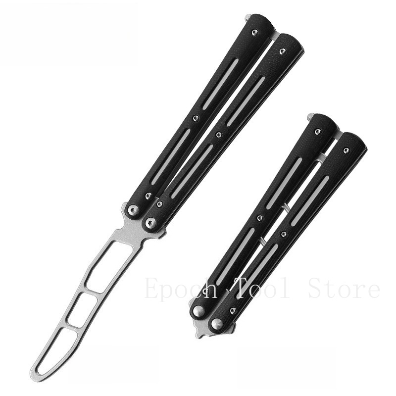 새로운 훈련용 발리송 휴대용 버터플라이 나이프 접이식  - Woodworking Gifts For Men 리뷰 및 가격